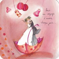 Carte Anne-Sophie Rutsaert - Pour un voyage d'amour chaque jour - 14x14 cm
